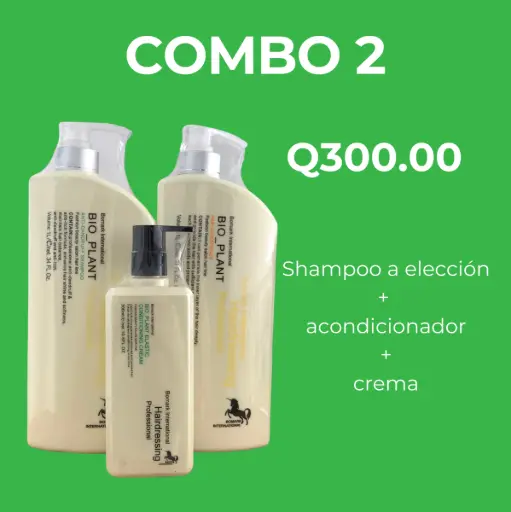 BioPlant Combo 2: Shampoo, Acondicionador y Crema